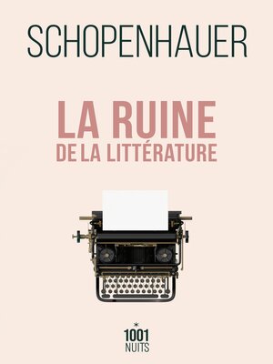 cover image of La ruine de la littérature
